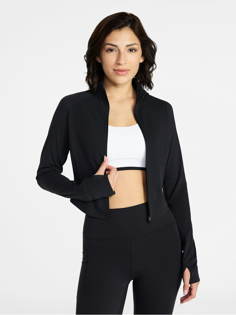 Avia Women's SoftSculpt Cropped Jacket, Sizes XS-XXXL - Walmart.com
