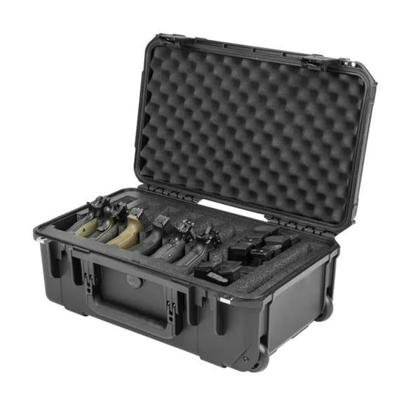 SKB Multi Hand Gun Case, 6 Gun Capacity, Custom Foam Interior, Waterproof, Black