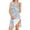 Light Blue, variant on Women Floral Print Sleeveless Post Shoulder Surgery Dress Side Full Open Chemo Port Adaptive Nightgown, Light Green, Size M