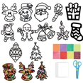 thumbnail image 2 of Kit Papel para Manualidades Y Ventanas 12 Piezas Imágenes Navideñas (B), 2 of 9