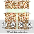 thumbnail image 6 of Fall Kitchen Curtains Valances and Tiers 3 Piece Set,Thanksgiving Football with Maple Leaves Rod Pocket Short Kitchen Tier Curtain Over Sink Window,Farmhouse Cafe Curtains for Autumn Decor 36 Inch, 6 of 6