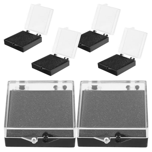 MRLESS 6Pcs Medal Storage Box Delicate Brooch Displaying Case Lapel Pin Storage Box with Lid