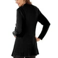 thumbnail image 4 of Cardigans for Women Long Sleeve Swingy Sequin Knit Cardigan Sweater W/Pocket-Black (Small), 4 of 5