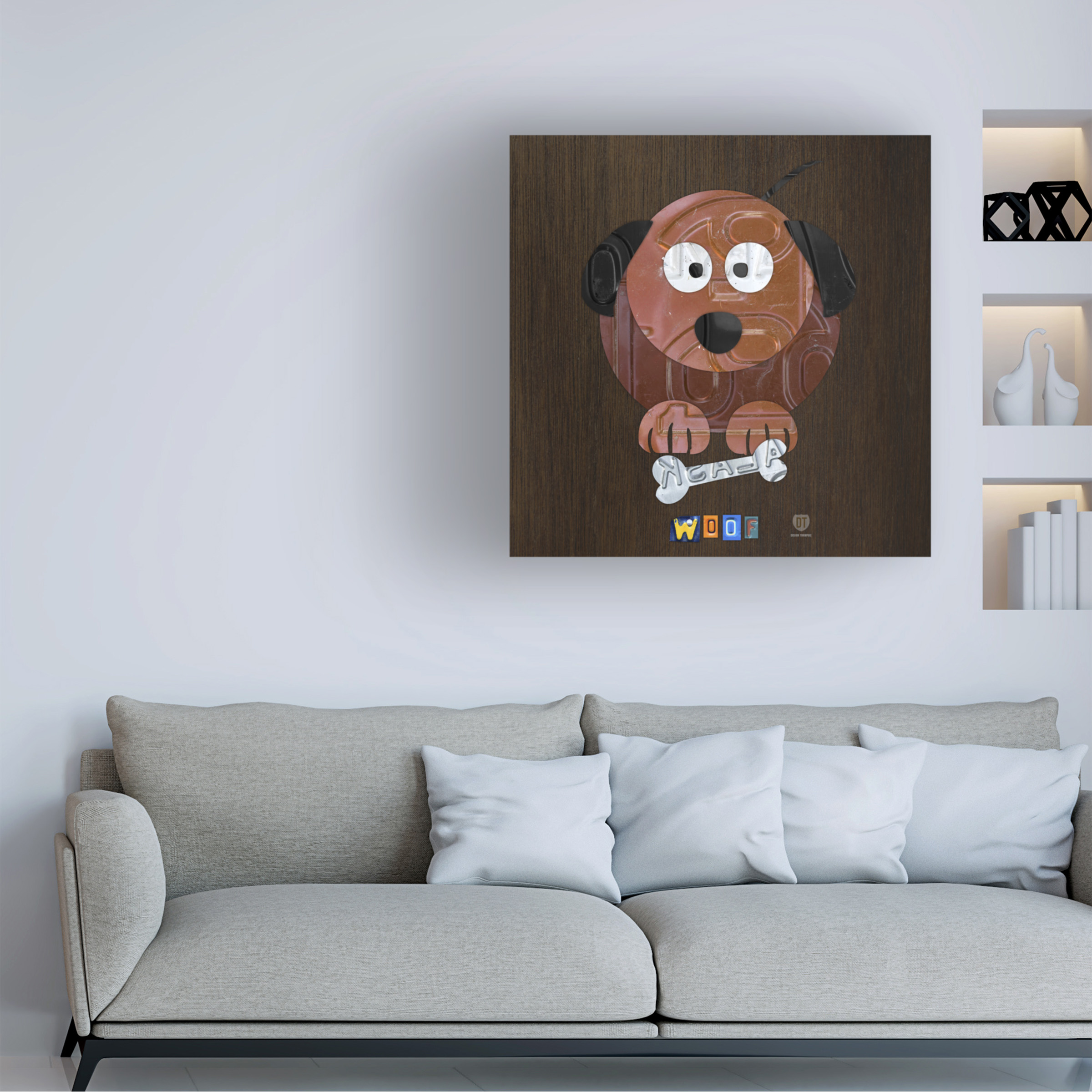 Trademark Fine Art 'Woof The Dog' Canvas Art by Design Turnpike