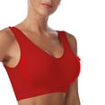 thumbnail image 3 of 3 Pack Sports Bras for Women Medium Support Wirefree Padded Workout Yoga Gym Fitness Bra Multipacks (XL, 3PCS-09), 3 of 7