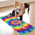 thumbnail image 6 of Rainbow Tie Dye Mandala Pattern Hot Yoga Mat Towel Non Slip for Hot Yoga - Quick-Drying Yoga Mat Cover with 4 Corner Pockets with Travel Bag - Hot Yoga Towel Non Slip 70"x26", 6 of 6