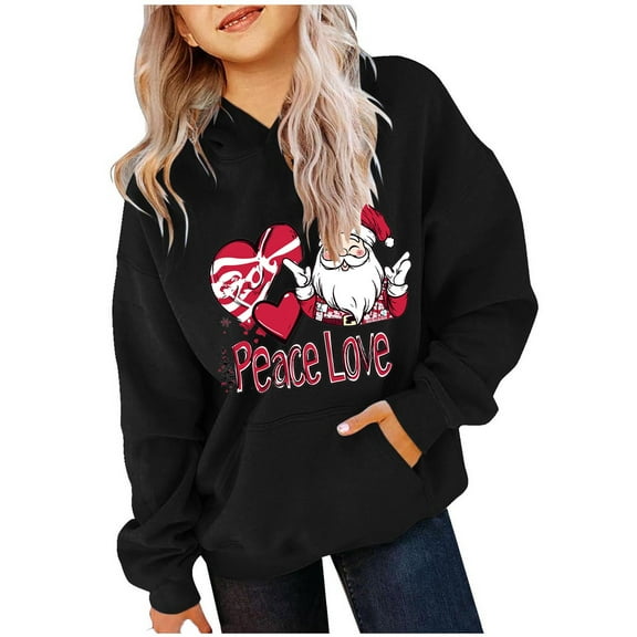 Christmas Hoodie for Kids Christmas Hoodie for Kid Girls Christmas Hoodie for Boys Long Sleeved Christmas Printed Round Neck Children's Hooded Sweatshirt for Boys and Girls Hoodies