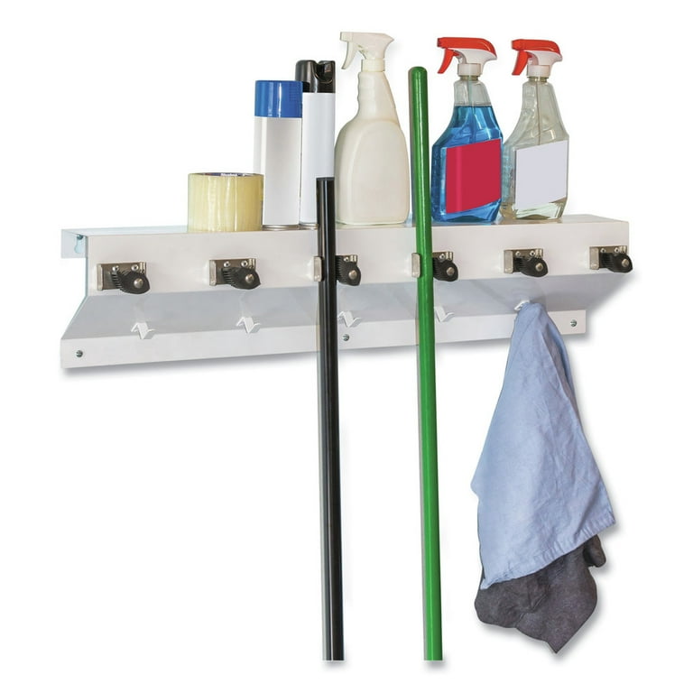 Superio Mop and Broom Organizer White