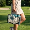 thumbnail image 4 of Xixirimido Golf Cart Seat Cover with 4 Pocket Quilted Golf Cart Seat Blanket Universal Club Car Seats Towel Fits 2-Person Carts Golf Carts Accessories, Bohemian Mandala Butterfly Green, 4 of 8