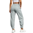 thumbnail image 7 of Tqcoqu Women's High Waist Jogger Sweatpants,Drawstring Elastic Waist Cuffed Ankle Pants with Side Pockets,Soft Athletic Workout Running Casual Trousers for Women,Gray Women's S-XXXL, 7 of 7