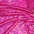 thumbnail image 5 of 1.1 Yard Mermaid Scales Fabric 59.03inch Wide Fuchsia Sparkly Hologram Fish Scale Fabric Mermaid Fish Scales Stretch Fabric Spandex Fabric for Clothing Accessories Party Decoration, 5 of 9