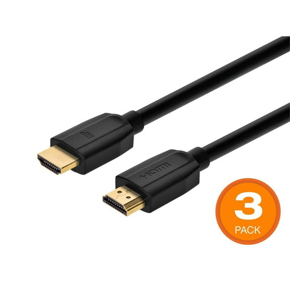 Monoprice 8K HDMI Cable - 6 Feet - Black (3 Pack) Ultra High Speed, 8K@60Hz, Dynamic HDR, 48Gbps, eARC, UHDTV, AMD FreeSync, Compatible with PS 5 / PS 5 Digital Edition / Xbox Series X & S and More -