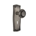 thumbnail image 4 of nostalgic warehouse prairie plate with keyhole meadows knob, passage - 2.75", polished brass, 4 of 6