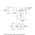 thumbnail image 3 of Maxim 10313 Chalet 1 Light 13" Tall Led Outdoor Wall Sconce - Bronze / Gold / Clear Glass, 3 of 5