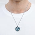 thumbnail image 5 of Christmas sled Glass Design Circle Pendant Women's Necklace, 5 of 5