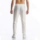 thumbnail image 5 of Pantalones largos para hombre, informales, de moda, con cintura elástica, lisos, largos, rectos y elásticos, de poliéster, 5 of 6