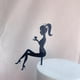 thumbnail image 2 of Adorno de torta Acrílico Moda Tacones Altos Chica Dama Cake Topper Party Decor DIY Negro Macarena, 2 of 7