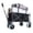 Black, variant on LuckyNote 500 lbs Beach Wagon with 9″ Pneumatic Tires, All-Terrain Steel Folding Cart, Collapsible with Cooler Bag & Straps, Black