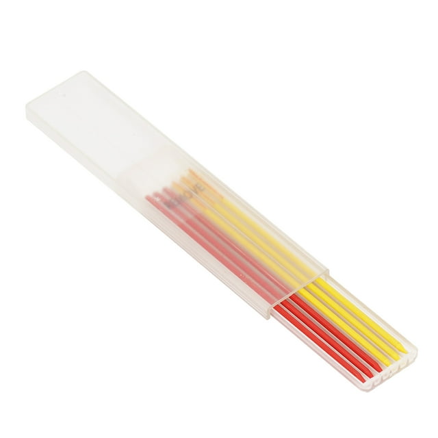 Marking Pencils Refills, Easy Writing Waterproof Carpenter Pencil Refill 120mm Length For Drawing Black Graphite,Red Wax,Yellow Wax,Red Yellow Wax,Black Red Yellow Graphite Wax