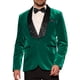 thumbnail image 1 of Blazers de Tuxedo de Terciopelo INSPIRE CHIC para hombres, con solapa de chal, chaquetas formales para bodas, color verde, 1 of 5