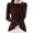 Brown, variant on Women's Oversized Pullover Sweater – Soft Ribbed Knit Long Sleeve Round Neck Loose Fit Solid Color Casual Comfortable Top for Fall Winter