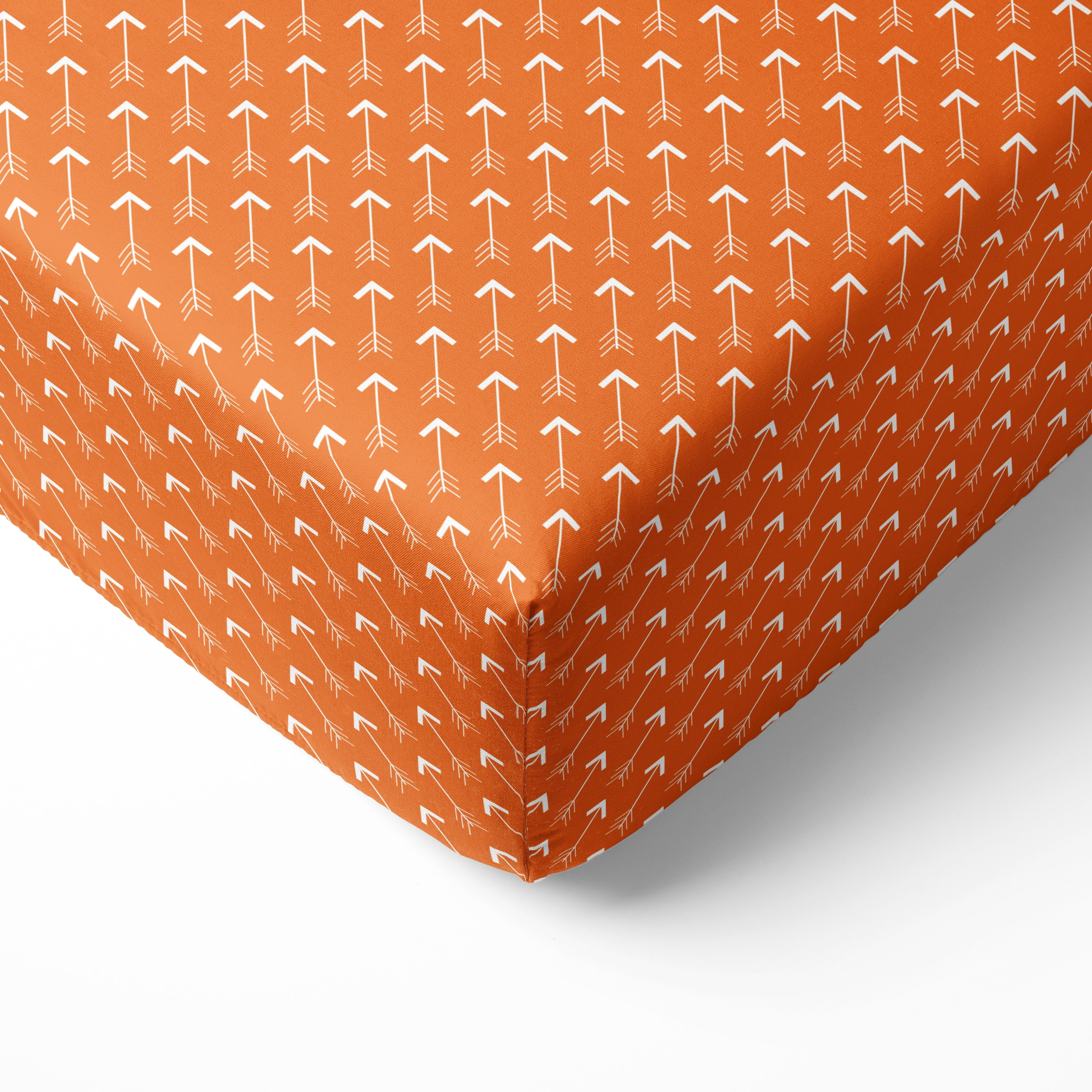 Bacati - Playful Fox 3-Piece Crib Bedding Set - Orange/Grey Unisex