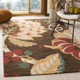 thumbnail image 1 of SAFAVIEH Jardin Collection 3' x 5' Brown/Multi JAR326A Handmade Floral Premium Wool Area Rug, 1 of 2