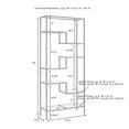 thumbnail image 6 of Crosley Furniture Sloane Art Deco Glass Metal Etagere in Gold, 6 of 7