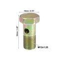thumbnail image 3 of Unique Bargains 1Pcs M12x1.25 Banjo Bolt Brake Line Fitting Adapter Replacement for Motorcycle Car Iron Bronze Tone, 3 of 6
