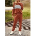 thumbnail image 6 of PRETTYGARDEN Womens 2 Piece Sets Long Sleeve Tops High Waisted Sweatpants Lounge Set Fall Fashion Travel Outfits, 6 of 8