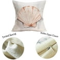thumbnail image 5 of Throw Pillow Covers Sea Coastal Theme Conch Decorative Pillow Covers Set of 4 Vintage Ocean Beach Throw Pillow Case Nautical Cushion Covers Sofa Couch Bedding Pillowslip 18"x18" (Shell Set), 5 of 6