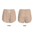thumbnail image 5 of Haiem Beige Sparkling Glitter Women's 2 in 1 Running Shorts - Lightweight Athletic Workout Gym Yoga Breathable Sports Shorts Liner with Phone Pockets-Medium, 5 of 9