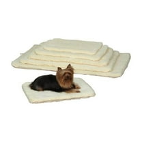 Slumber Pet Medium Double-Sided Sherpa Pet Bed with Stain Resistance, Natural