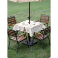 thumbnail image 3 of Outdoor Tablecloth with Umbrella Hole and Zipper, Christmas Tree Square Table Cloth 60x60 Inch Waterproof Tablecloth, Winter Snowflakes Xmas Pine Plant Picnic Table Cover for Patio Camping, 3 of 7