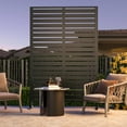 thumbnail image 2 of Modern Shade 72"Hx48"W Metal Privacy Screen - Black Freestanding Outdoor Fence Panel for Privacy/Space Division, 2 of 6