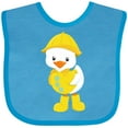 thumbnail image 3 of Inktastic Cute Duck, Baby Duck, Duck in Raincoat, Rain Boys or Girls Baby Bib, 3 of 4