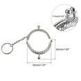 thumbnail image 2 of Uxcell Metal Purse Frames, 2" 5Pack Kiss Lock Clasp Frame for Coin Bag Sewing DIY, Silver, 2 of 6