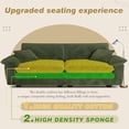 thumbnail image 3 of Muumblus Oversized Modular Sectional Cloud Sofa with Ottoman, L-Shaped 2-Seat Corduroy Couch for Living Room, Green, 3 of 8