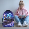 thumbnail image 2 of Yuyamidu Train Book Bag for Kids Girls Large Capacity School Backpack 10-12 Years Old Secondary School Bag with Two Side Pockets, 2 of 7