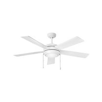 52 inch 5 Blade Ceiling Fan with Light Kit-Chalk White Finish Bailey Street Home 81-Bel-4543957