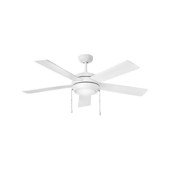 52 inch 5 Blade Ceiling Fan with Light Kit-Chalk White Finish Bailey Street Home 81-Bel-4543957