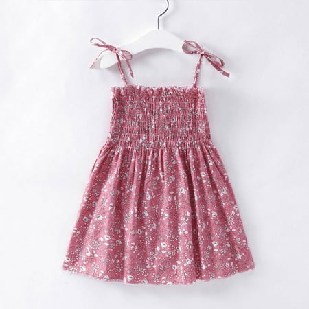 

Baby Girls Kids Cartoon Floral Dress Clothes Sundress Casual Dresses Casual Clothes