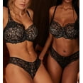 thumbnail image 4 of Panache Allure Stretch Lace Full Cup Underwire Bra (10765),34HH,Black/Latte, 4 of 5