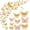 Gold and Rose Gold, variant on RESNICE 72 Pcs 3D Gold Butterfly Wall Decor, 3 Styles 3 Sizes Removable Wall Stickers for Wedding Decorations, Birthday Party Decorations, Girls Bedroom Decoration