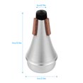 thumbnail image 4 of Aluminum Alloy Trumpet Mute for Practice - Silver Silent with Soft Wood Inlet Protection, Lightweight 42g Muting Accessory for Beginners, Fits All Trumpet Types, 14cm Length Sound Dampener, 4 of 6