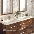 thumbnail image 2 of Eviva Lugano 60" Rosewood Modern Double Sink Bathroom Vanity w/ White Integrated Top, 2 of 7