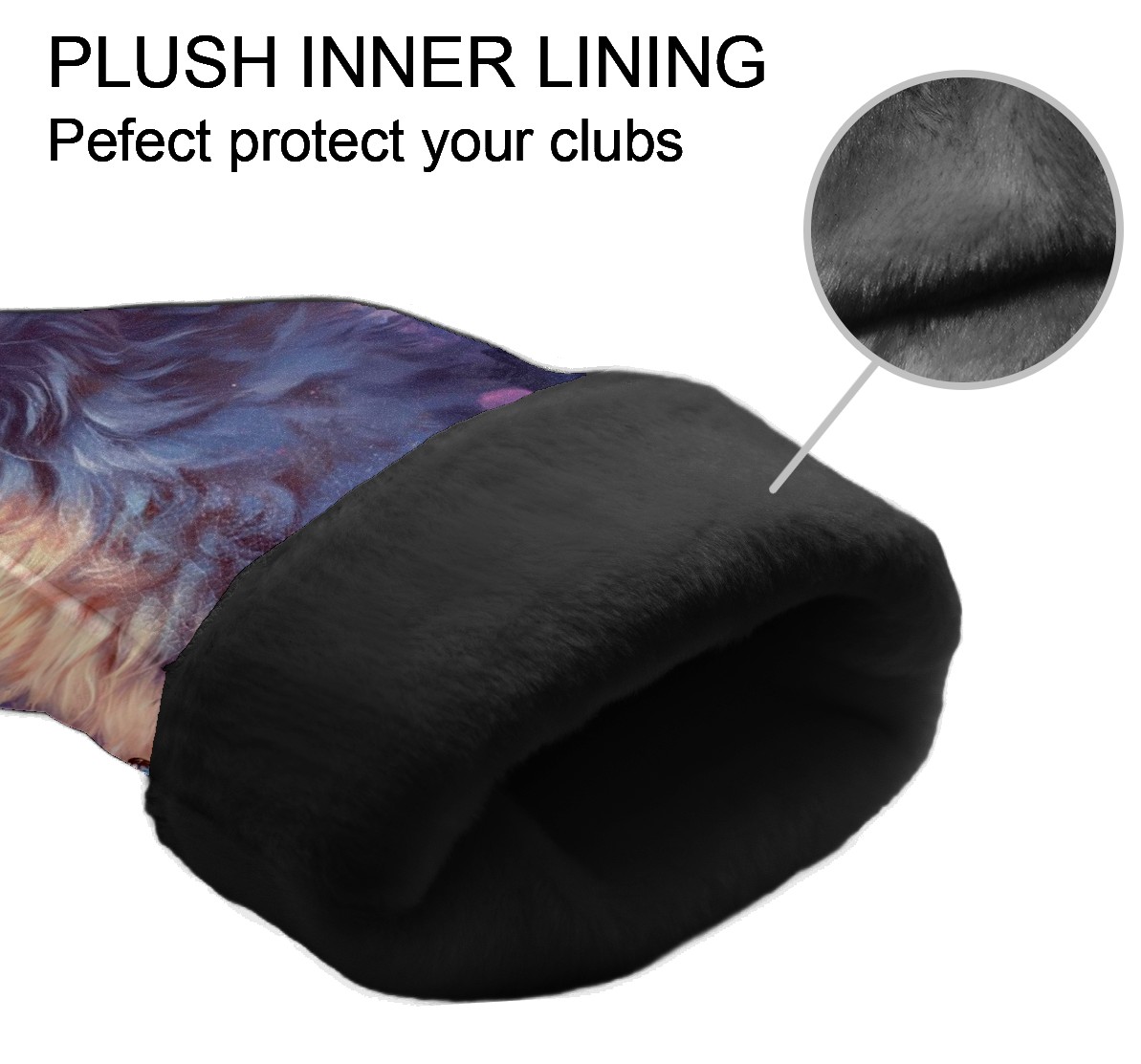 Golf Club Covers PU Leather Waterproof Head Covers for Fairway Woods Hybrids Dream Cat Unisex Fits Most Brands