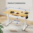 thumbnail image 2 of Flexispot 48"x24" Electric Standing Desk with Solid Bamboo Desktop, Height Adjustable Ergonomic Home Office Sit Stand Desk with Power Outlets, Cable Management & White Frame Computer Workstation, 2 of 10