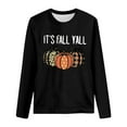 thumbnail image 3 of MHFRRA Camiseta de Manga Larga con Cuello Redondo y Estampado de Calabaza de Halloween Negro, 3 of 3