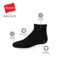 thumbnail image 2 of Hanes Boys Cushioned Ankle Socks 12-Pack, M, Black, 2 of 2